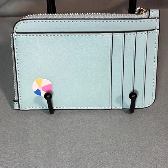 Kate Spade Poolside Swimmer Zip Card Holder Wallet Key Ring NWT - Picture 3 of 6